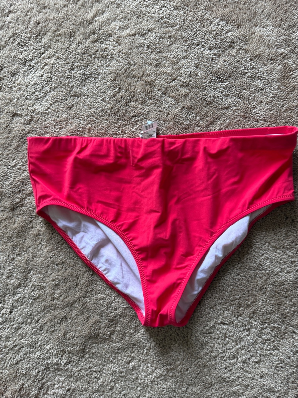 Women's High-Waist Swim Bottoms in Hot Coral 14